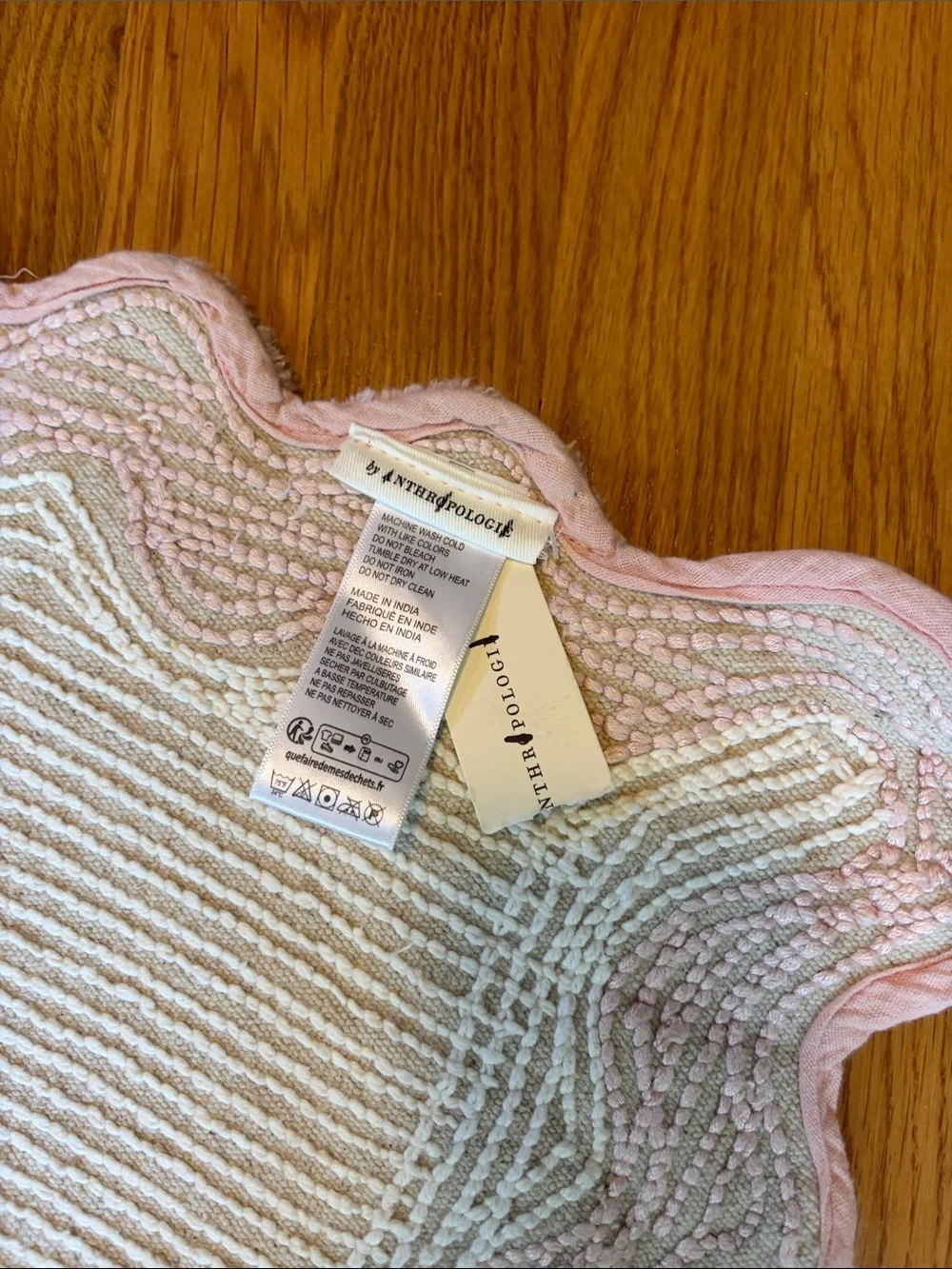Anthropologie Maeve Scalloped Bath Mat Size Small NWT